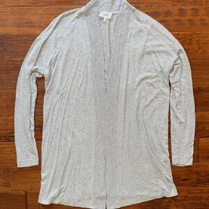 Soma WKND gray knit open lounge lightweight cardigan, small
